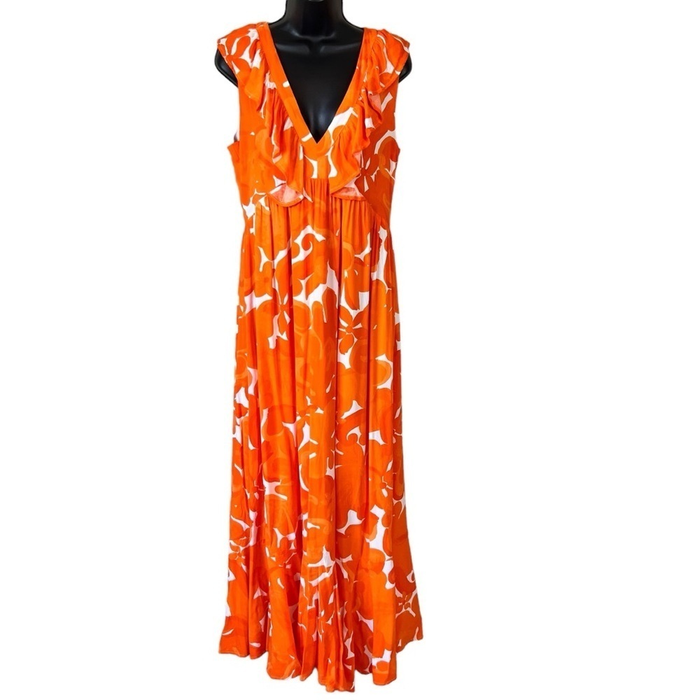 Sugarlips Tangerine Dream Bayla Deep V Maxi Dress